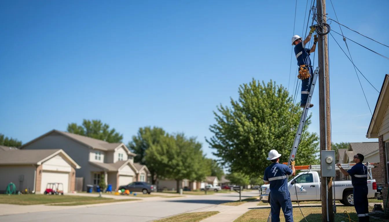 Residential electrician providing installation services in Oliver, PA